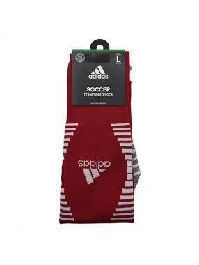 adidas Soccer Team Speed Sock Over The Calf Red Size Large L